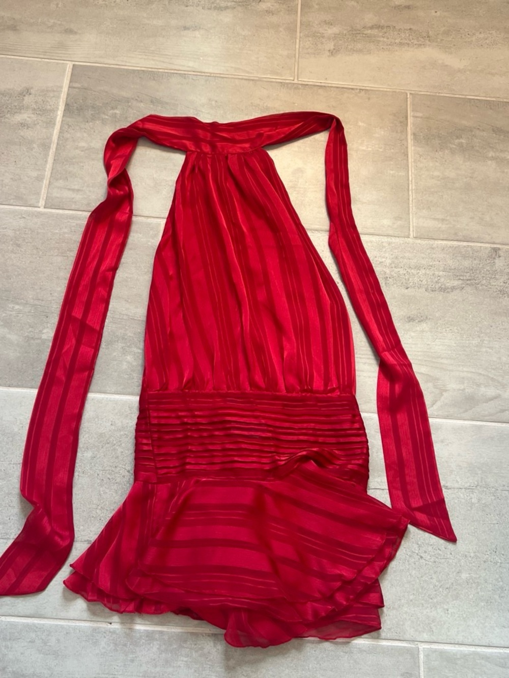 Peppermayo Red Halter Mini Dress - Picture 3 of 5